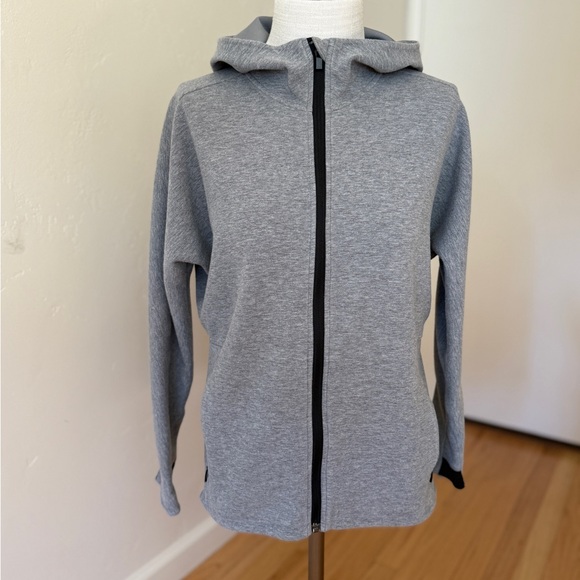 Athleta Jackets & Blazers - Athleta Gray and Black Hoodie sweatshirt jacket size S